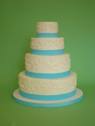 cake elegant teal designs buttercream groom bride scroll simply west simple sweet point grace ribbon fondant tier april side