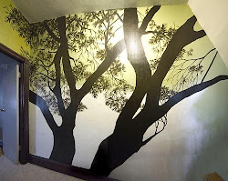 silhouette mural tree painting wall simple murals trees birch bedroom silhouettes easy paint painted paintings walls designs head fun