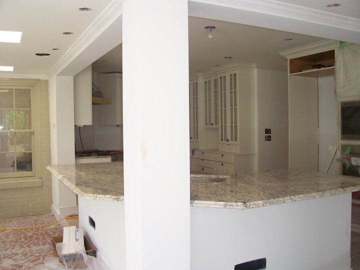 Jane's Home During Granite Installation