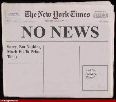 New York Times blank with no news