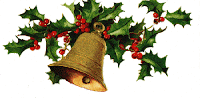 bell in holly with red berries
