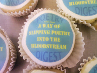 cupcake with poem, poetry a eay of slipping poetry into the bloodstream
