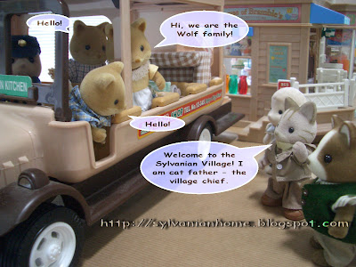 Sylvanian Families Story - wolf families arrived.