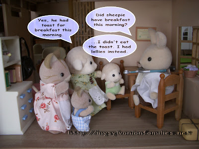 Sylvanian Families Story - Sheepie was interviewed with Dr. Rab and found out Sheepie did not have a good breakfast.