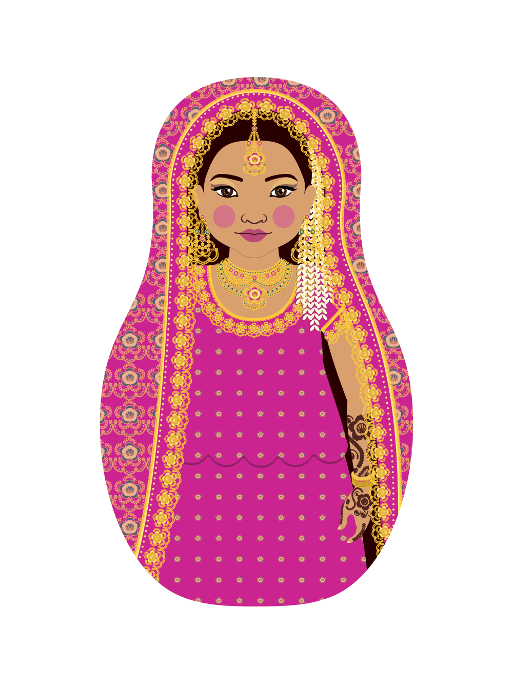 Татарская матрешка рисунок