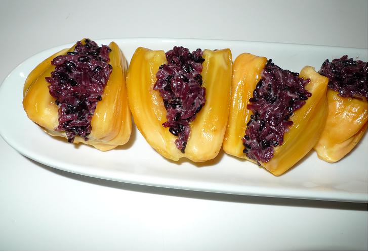 Amporn's Thai Kitchen: Jackfruit stuffed with sweet black sticky rice
