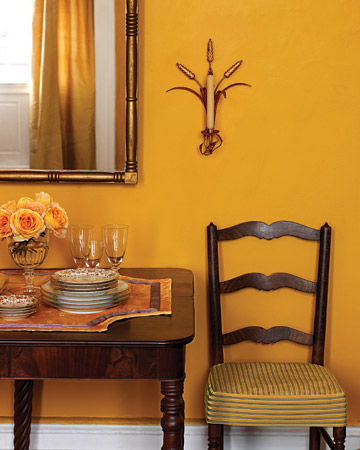 Living Room With Yellow Walls