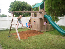 Kids playing in our back yard