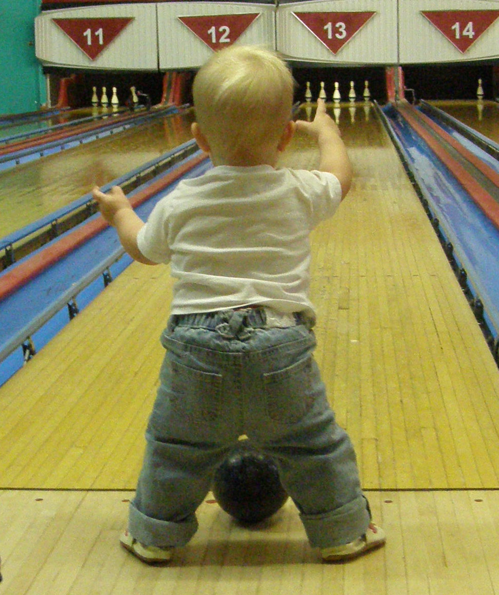 Mama to a Sweet Thing Baby's First Bowling Experience