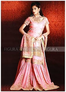 pink muslim bridal wear sharara Pink Bridal Pakistani Sharara