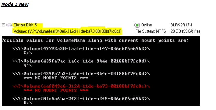 How configuring storage with Volume GUID works in Failover clustering ...
