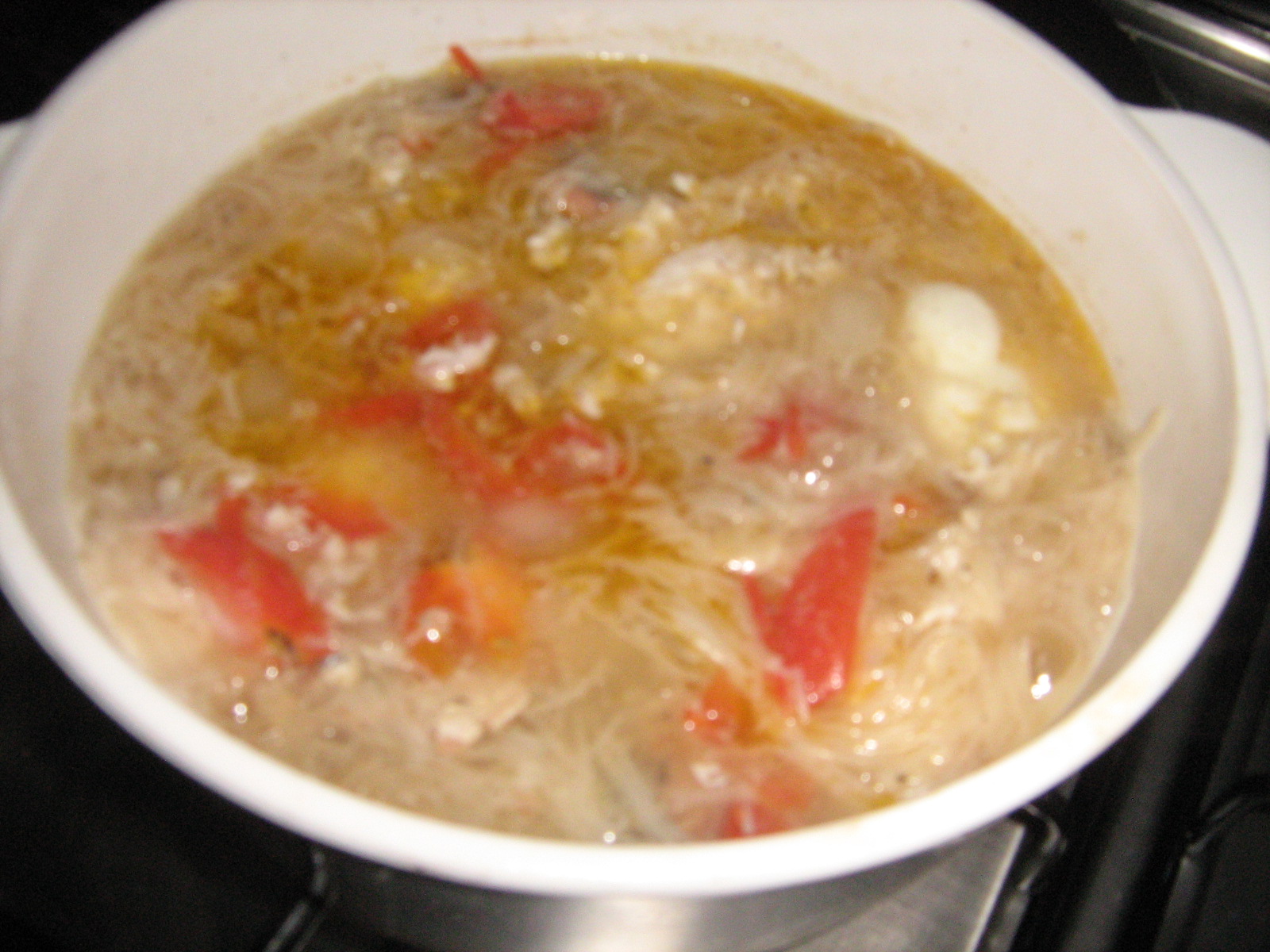 MISUA SOUP with CANNED MACKEREL and POUCH EGG