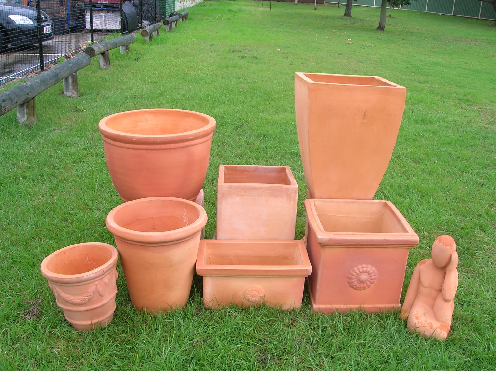 Terracotta garden pots