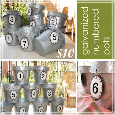 Stackable Number Pots belle maison: Spring Accents @ Modern Chic Home