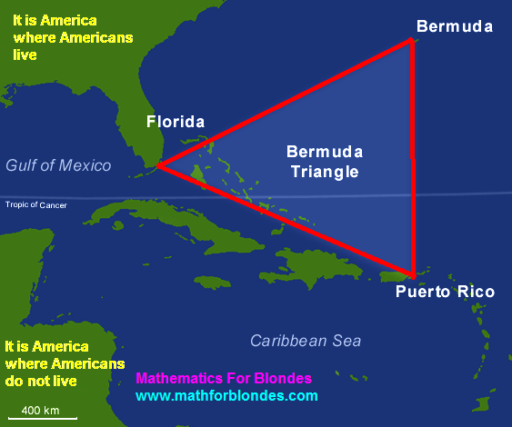 Где находится бермудский треугольник карта