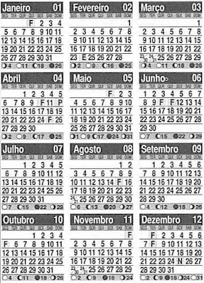 Calendário 2009