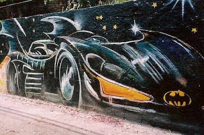 batman graffiti murals