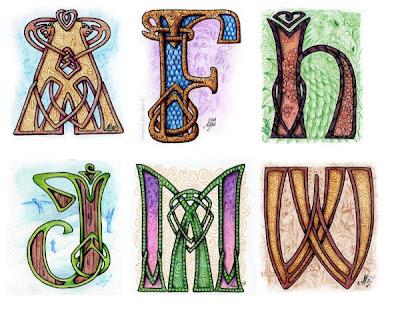 alphabet celtica, graffiti fonts