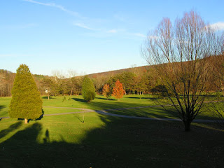 golf course with shadows