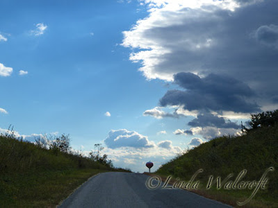 clouds and road
