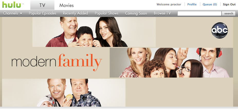 Things That Entertain Proctor: Love/Hate: Watching Modern Family on Hulu