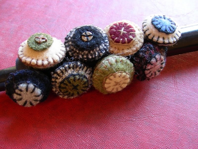 Penny Rugs and More They're Back! Penny Rug Pin Cushion Rings