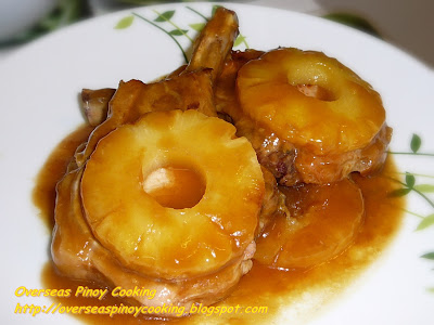 Pineapple Glazed Pork Chop with Ginger Sauce