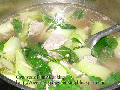 Pork Loin in Ginger Soup, Tinolang Lomo - Cooking Procedure