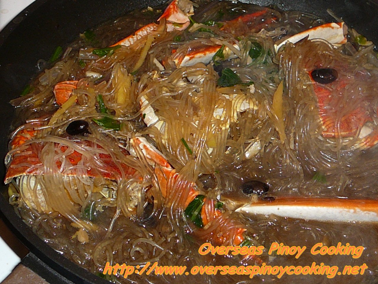 Crab with Sotanghon in Black Bean Sauce