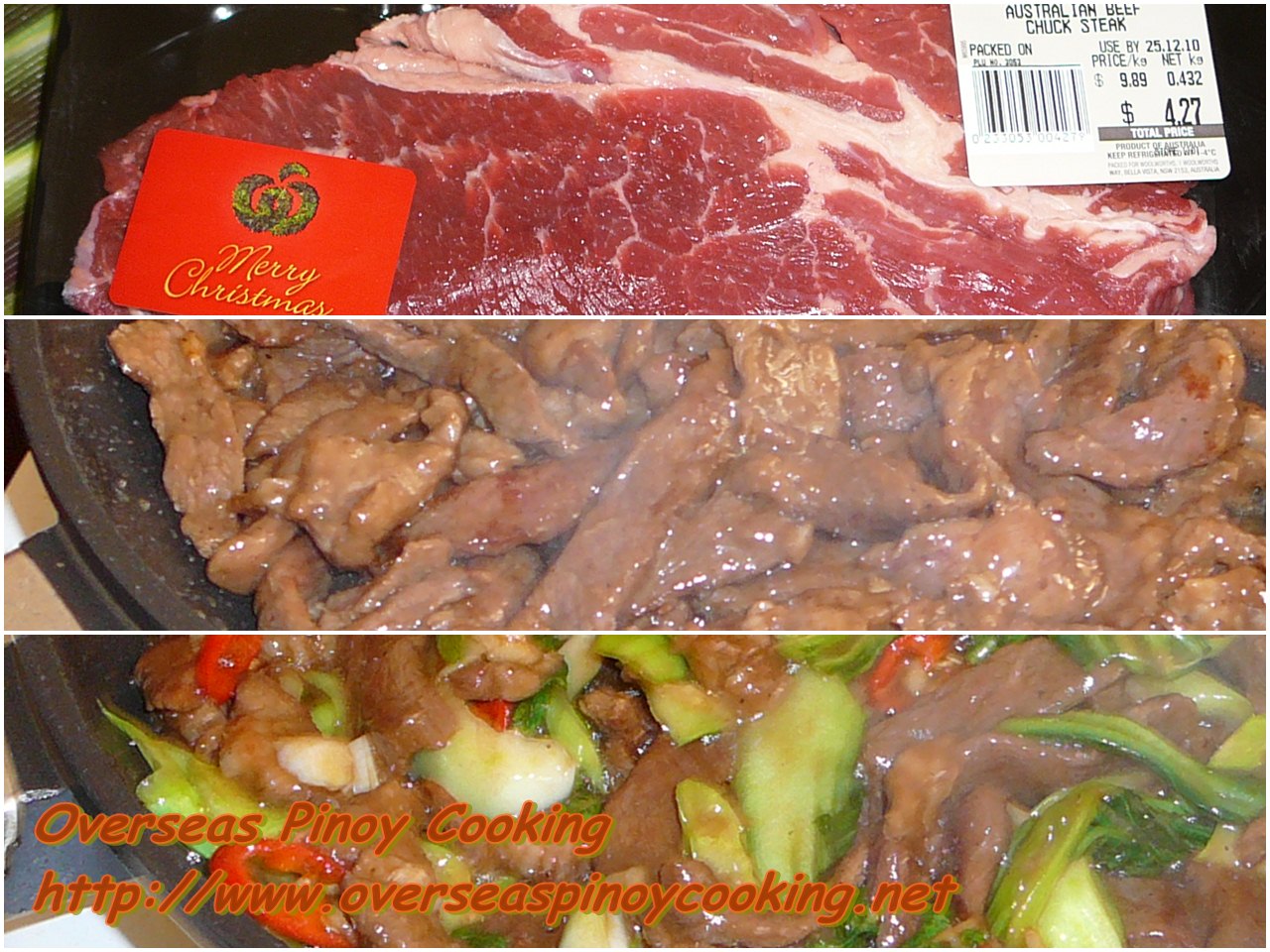 Beef with Bok Choy in Oyster Sauce