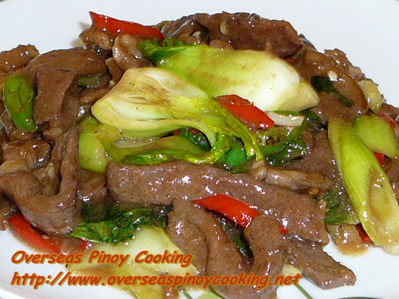 Beef with Bok Choy in Oyster Sauce