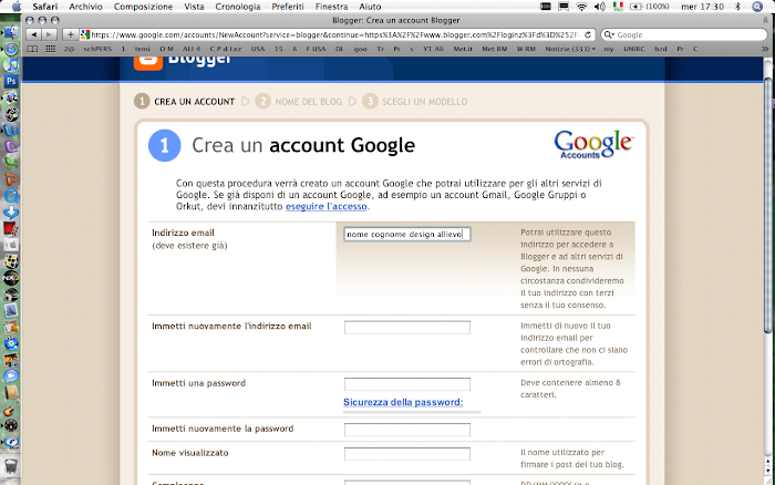 fase 1 - ACCOUNT G MAIL X blogger