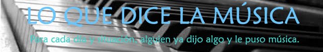 Lo que dice la música