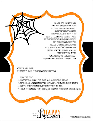 BOO POEM for Neighbors Printable Halloween Card 