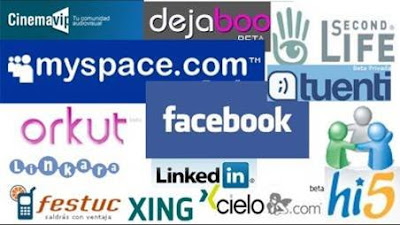 Conjunto de logotipos de distintas redes sociales