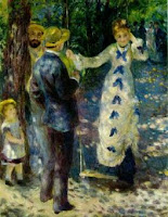 Cuadro titulado El columpio de Pierre Auguste Renoir (óleo sobre lienzo, 1876)