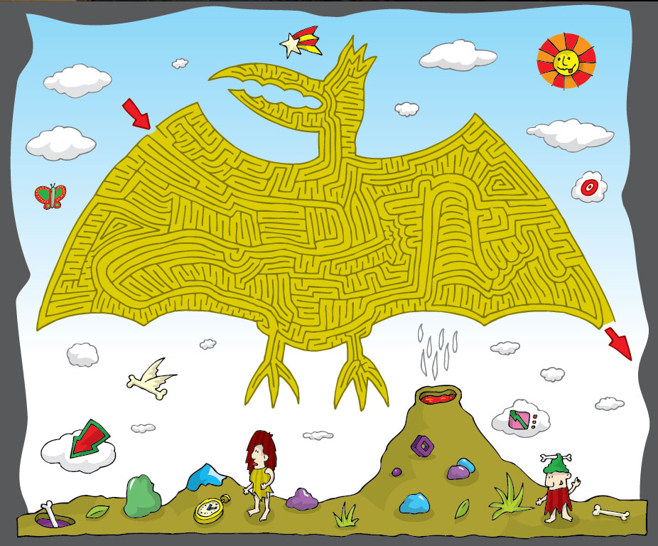 ilustrador-alexiev-gandman-laberinto-dinosaurio