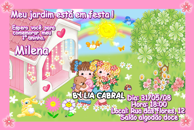 CONVITE JARDIM DAS BONECAS