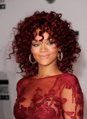rihanna red hair long curly. Rihanna+red+curly+hair+x+