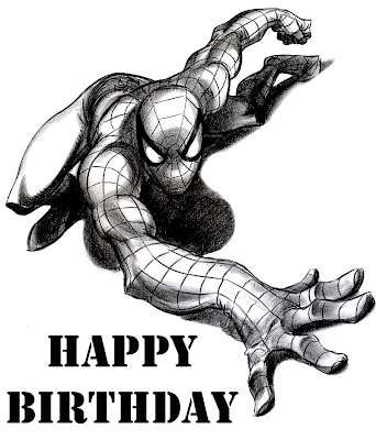 Spiderman Happy Birthday Coloring Pages SPIDERMAN COLORING FREE SPIDERMAN COLORING