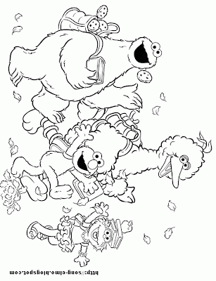 baby cookie monster and elmo coloring pages - photo #33