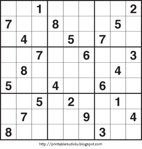 PRINTABLE SUDOKU