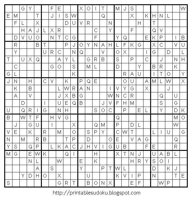 PRINTABLE SUDOKU