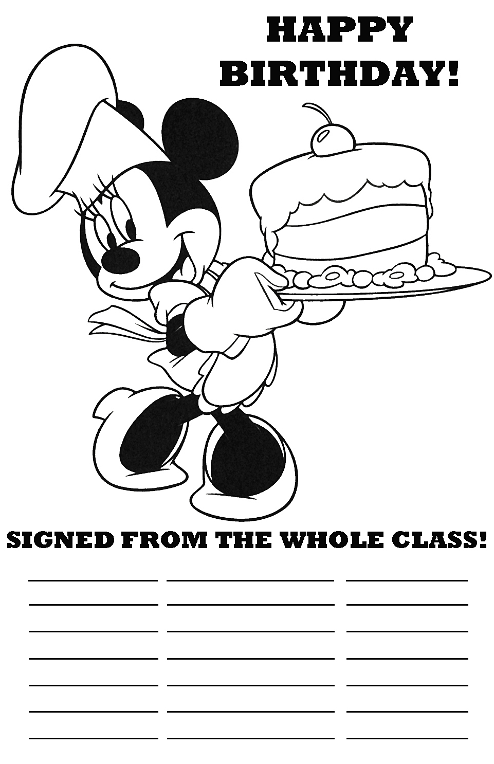 teacher happy birthday coloring pages - photo #1