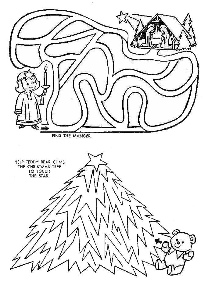 XMAS COLORING PAGES