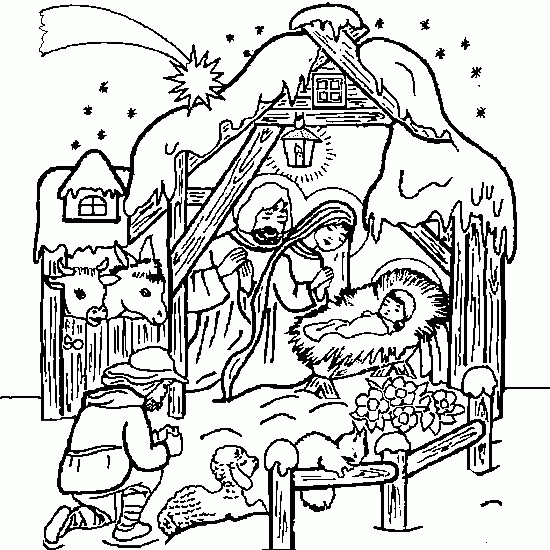 baby christmas coloring pages - photo #34