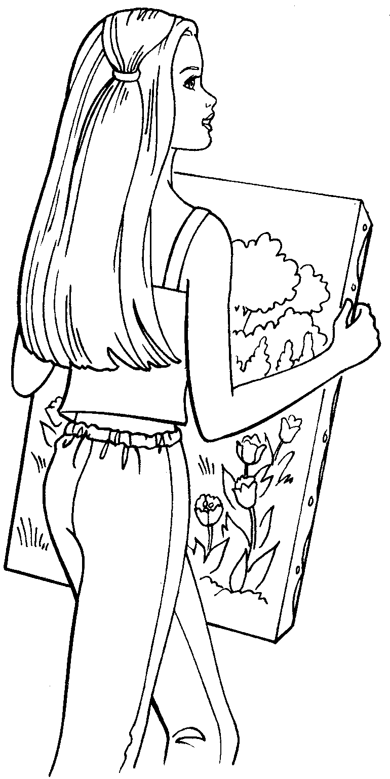 BARBIE COLORING PAGES: BARBIE COLORING PICTURE