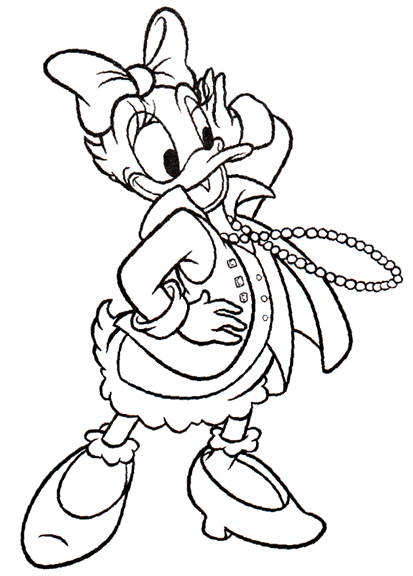 daisy and donald duck coloring pages - photo #9