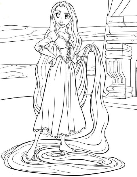 tangled coloring pages online - photo #29