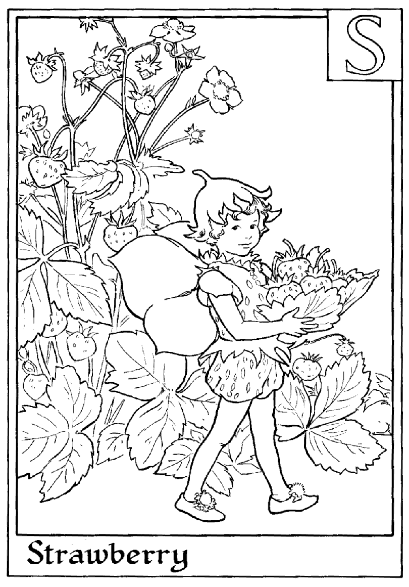 fairy and flower alphabet coloring pages - photo #8